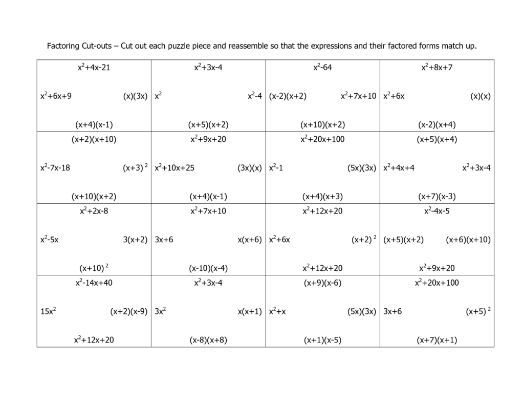 18 Factoring Binomials Worksheet With Answers Worksheeto