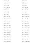 20 Worksheet Factoring Trinomials Answers Simple Template Design