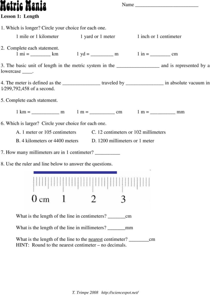 Dimensional Analysis Worksheet Chemistry Worksheet For Education