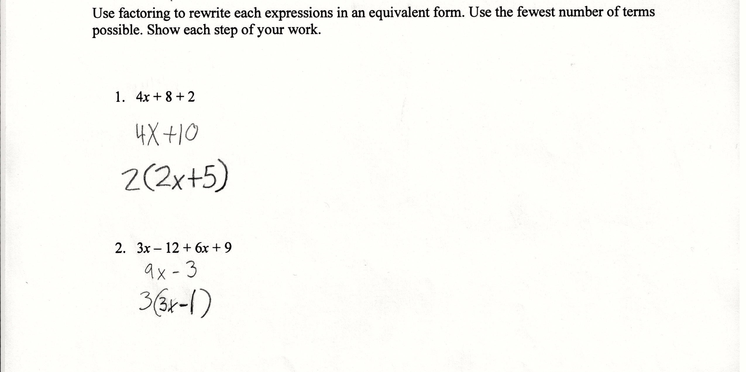 Expressions Simplified Factor Forms Worksheet - FactorWorksheets.com