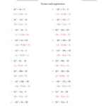 Factoring Quadratic Expressions With Positive Or Negative a