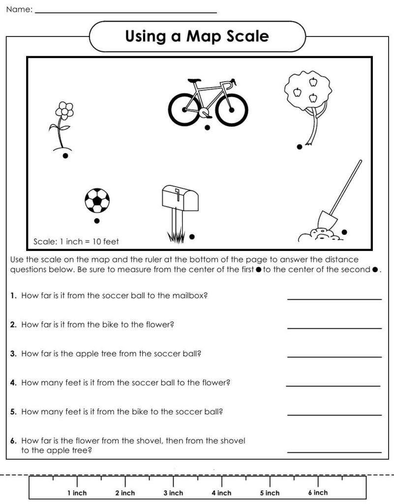 Map Scale Worksheet School Map Worksheets Social Studies Map Skills 