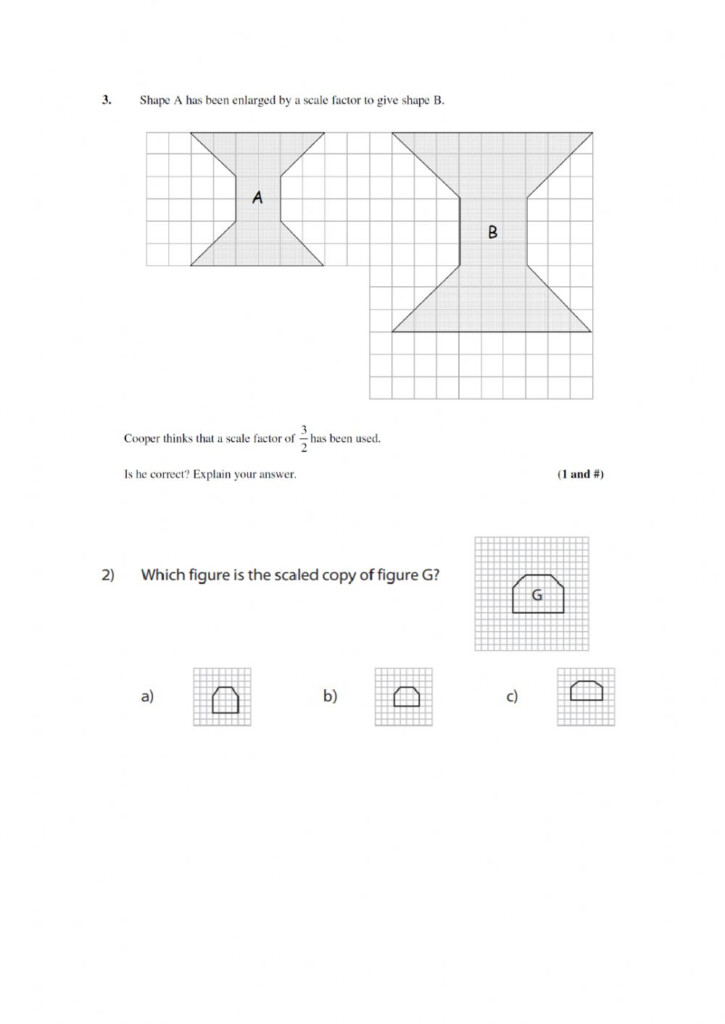 Scale Factor Worksheet With Answers