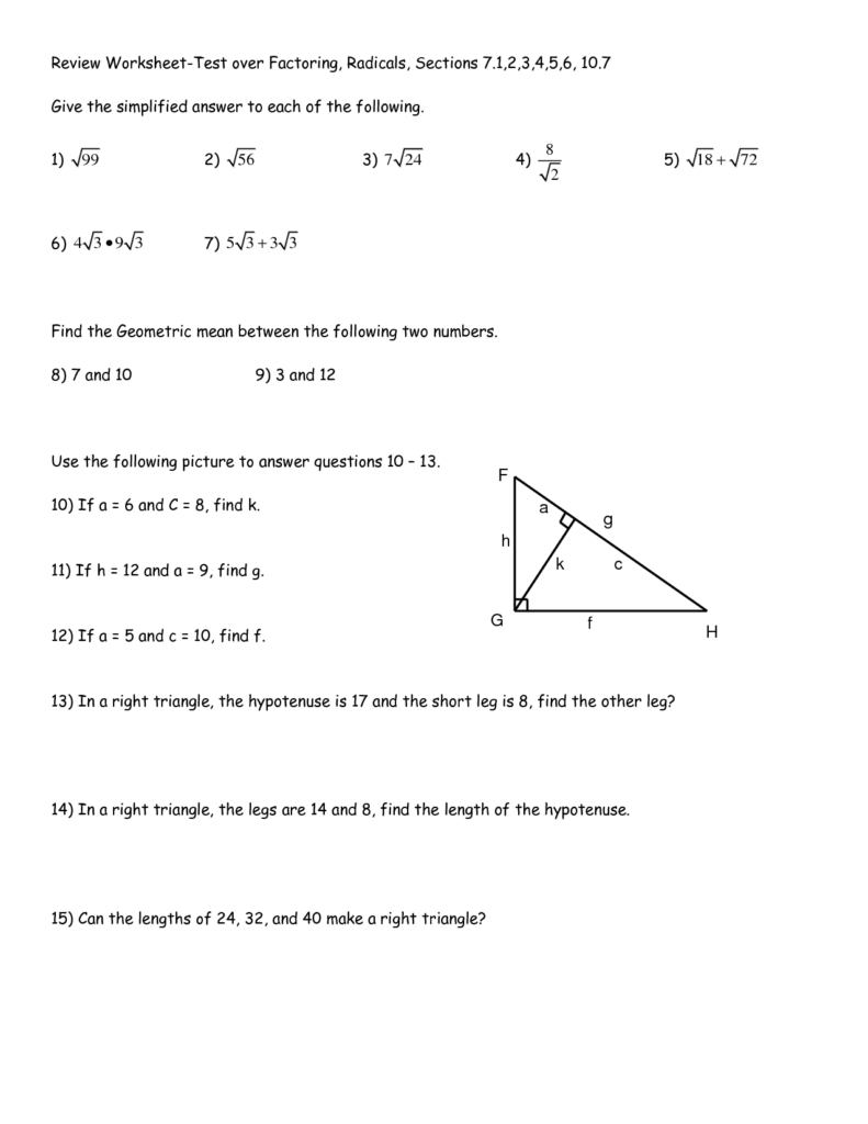 18 Factoring Review Worksheet Worksheeto