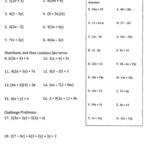 Ejercicio De Distributive Property And Combining Like Terms