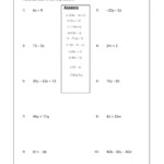 Factoring A GCF Worksheet