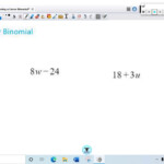 Factoring A Linear Binomial YouTube