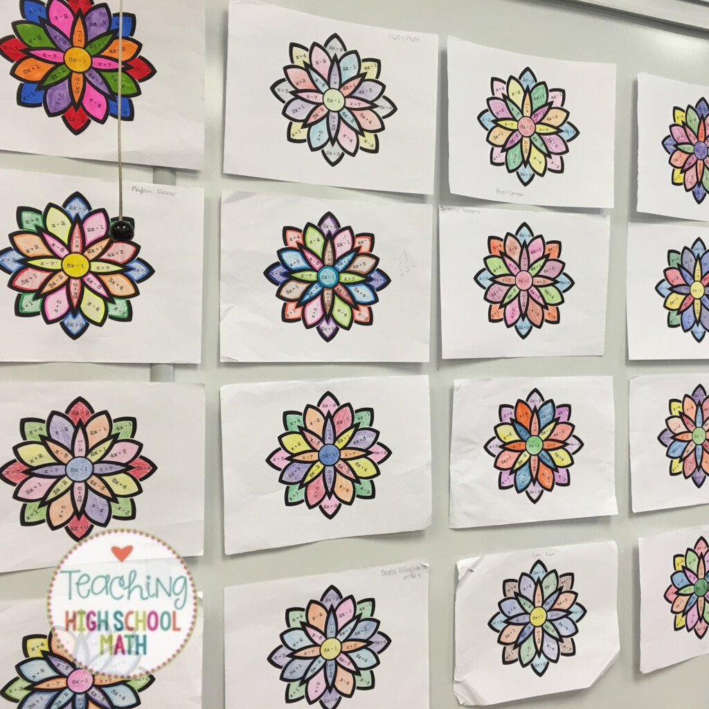 Factoring Color By Number And A FREEBIE Teaching High School Math
