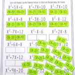 Factoring Trinomials Puzzle Worksheet