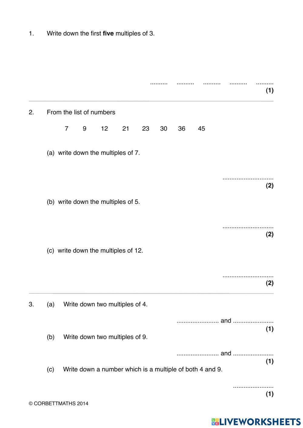 Factors And Primes Worksheet - FactorWorksheets.com