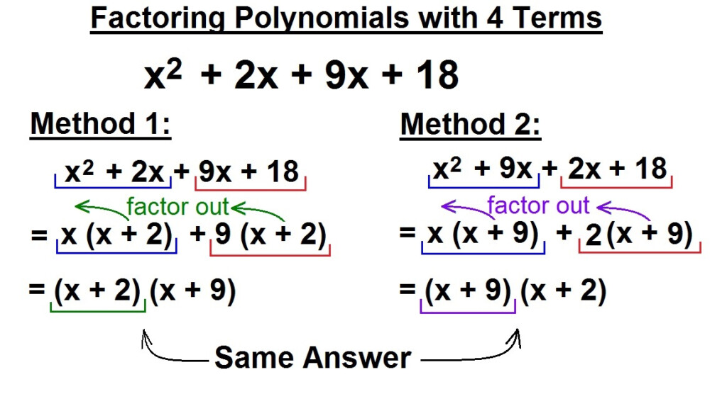 How To Factor With 4 Terms 4 5 Factoring Completely Part 7 YouTube 