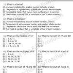 This Quiz Reviews Multiples Factors Least Common Multiple LCM And