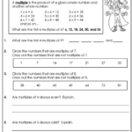 Worksheets On Multiples And Factors