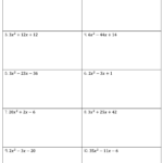 Factoring Trinomials Practice Worksheet