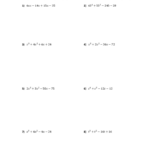 Factoring Worksheet Factor By Grouping Review Trinomials GCF