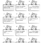 Factors Multiples Worksheets I Grade 5 Maths Key2practice Workbooks