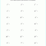 Negative Exponents With Variables Worksheet