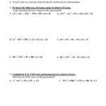 SYNTHETIC DIVISION WORKSHEETDon